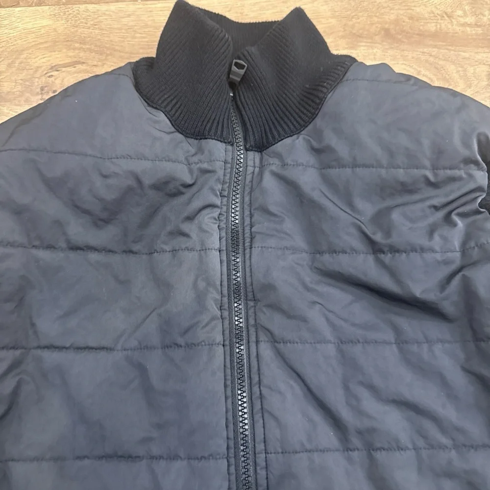 Banana Republic Full Zip Sweater Jacket Men’s Large Black Mock Neck Collar